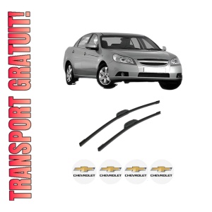 Set stergatoare auto CHEVROLET EPICA (KL1_) din 2005-2011, pentru parbriz auto, 2 bucati, Bosch Aerotwin Retrofit, din cauciuc siliconat rezistent, 4 Stickere Auto CHEVROLET