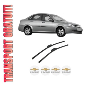 Set stergatoare auto CHEVROLET NUBIRA Saloon din 2005-2011, pentru parbriz auto, 2 bucati, Bosch Aerotwin Retrofit, din cauciuc siliconat rezistent, 4 Stickere Auto CHEVROLET