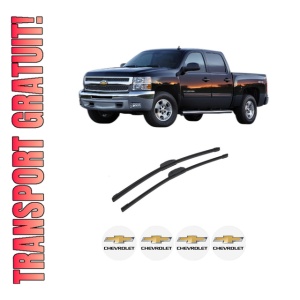 Set stergatoare auto CHEVROLET SILVERADO 2500 HD Crew Cab Pickup din 2008-2013, pentru parbriz auto, 2 bucati, Bosch Aerotwin Retrofit, din cauciuc siliconat rezistent, 4 Stickere Auto CHEVROLET