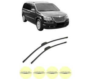 Set stergatoare auto CHRYSLER GRAND VOYAGER V (RT) din 2008-2011, pentru parbriz auto, 2 bucati, Bosch Aerotwin Retrofit, din cauciuc siliconat rezistent, 4 Stickere Auto CHRYSLER - Img 2