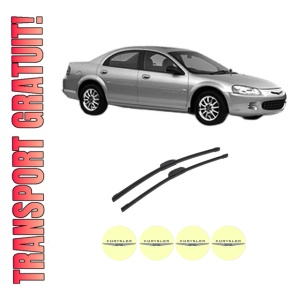 Set stergatoare auto CHRYSLER SEBRING (JR) din 2001-2007, pentru parbriz auto, 2 bucati, Bosch Aerotwin Retrofit, din cauciuc siliconat rezistent, 4 Stickere Auto CHRYSLER