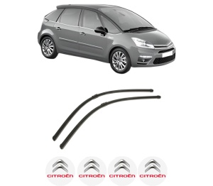 Set stergatoare auto CITROEN C4 PICASSO I MPV (UD_) din 2006-2013, pentru parbriz auto, 2 bucati, Bosch Aerotwin, din cauciuc siliconat rezistent, 4 Stickere Auto CITROEN - Img 2
