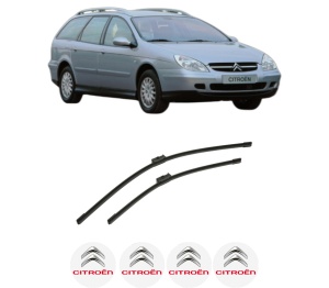 Set stergatoare auto CITROEN C5 I Estate Van (DE_) din 2002-2004, pentru parbriz auto, 2 bucati, Bosch Aerotwin, din cauciuc siliconat rezistent, 4 Stickere Auto CITROEN - Img 2