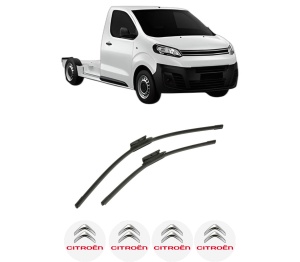 Set stergatoare auto CITROEN JUMPY III Platform/Chassis (V_) din 2016-2023, pentru parbriz auto, 2 bucati, Bosch Aerotwin, din cauciuc siliconat rezistent, 4 Stickere Auto CITROEN - Img 2