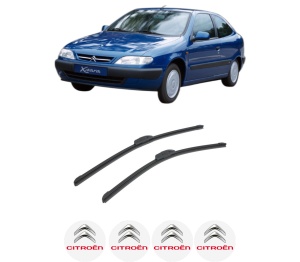 Set stergatoare auto CITROEN XSARA Hatchback Van (N3_) din 1998-2005, pentru parbriz auto, 2 bucati, Bosch Aerotwin Retrofit, din cauciuc siliconat rezistent, 4 Stickere Auto CITROEN - Img 2