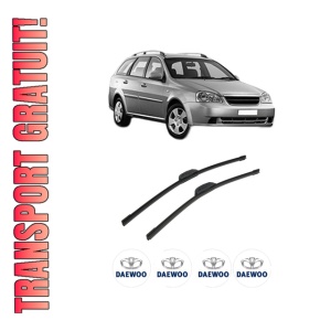 Set stergatoare auto DAEWOO NUBIRA Wagon (J200) din 2003, pentru parbriz auto, 2 bucati, Bosch Aerotwin Retrofit, din cauciuc siliconat rezistent, 4 Stickere Auto DAEWOO