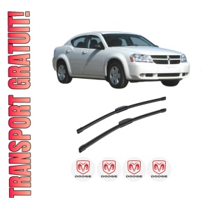 Set stergatoare auto DODGE AVENGER din 2007-2014, pentru parbriz auto, 2 bucati, Bosch Aerotwin Retrofit, din cauciuc siliconat rezistent, 4 Stickere Auto DODGE