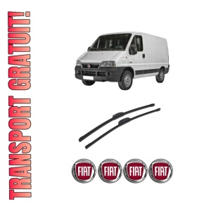 Set stergatoare auto FIAT DUCATO Bus (244_) din 2001-2006, pentru parbriz auto, 2 bucati, Bosch Aerotwin Retrofit, din cauciuc siliconat rezistent, 4 Stickere Auto FIAT