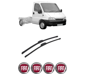Set stergatoare auto FIAT DUCATO Platform/Chassis (244_) din 2001-2006, pentru parbriz auto, 2 bucati, Bosch Aerotwin Retrofit, din cauciuc siliconat rezistent, 4 Stickere Auto FIAT - Img 2