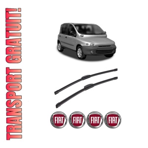 Set stergatoare auto FIAT MULTIPLA (186_) din 1999-2010, pentru parbriz auto, 2 bucati, Bosch Aerotwin Retrofit, din cauciuc siliconat rezistent, 4 Stickere Auto FIAT
