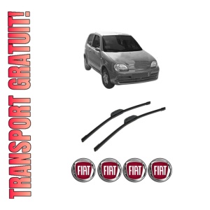 Set stergatoare auto FIAT SEICENTO / 600 Hatchback Van (287_) din 1998-2010, pentru parbriz auto, 2 bucati, Bosch Aerotwin Retrofit, din cauciuc siliconat rezistent, 4 Stickere Auto FIAT