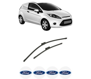 Set stergatoare auto FORD FIESTA VI Van din 2008-2017, pentru parbriz auto, 2 bucati, Bosch Aerotwin, din cauciuc siliconat rezistent, 4 Stickere Auto FORD - Img 2