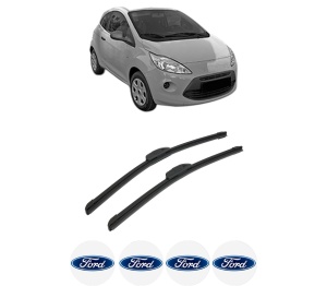Set stergatoare auto FORD KA din 2008, pentru parbriz auto, 2 bucati, Bosch Aerotwin Retrofit, din cauciuc siliconat rezistent, 4 Stickere Auto FORD - Img 2