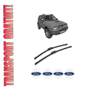 Set stergatoare auto FORD MAVERICK VAN din 1996-1998, pentru parbriz auto, 2 bucati, Bosch Aerotwin Retrofit, din cauciuc siliconat rezistent, 4 Stickere Auto FORD