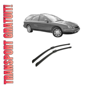 Set stergatoare auto FORD TAURUS Wagon (P5_) din 1996-1999, pentru parbriz auto, 2 bucati, Bosch Aerotwin, din cauciuc siliconat rezistent, 4 Stickere Auto FORD