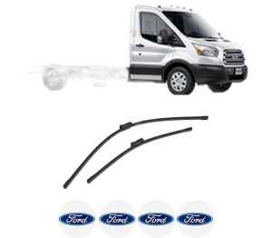 Set stergatoare auto FORD TRANSIT V363 Platform/Chassis (FED, FFD) din 2013-2024, pentru parbriz auto, 2 bucati, Bosch Aerotwin, din cauciuc siliconat rezistent, 4 Stickere Auto FORD - Img 2