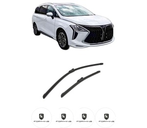 Set stergatoare auto FORTHING U-TOUR din 2023, pentru parbriz auto, 2 bucati, Bosch Aerotwin, din cauciuc siliconat rezistent, 4 Stickere Auto FORTHING - Img 2