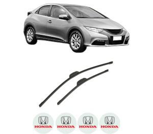 Set stergatoare auto HONDA CIVIC IX (FK) din 2012-2016, pentru parbriz auto, 2 bucati, Bosch Aerotwin Retrofit, din cauciuc siliconat rezistent, 4 Stickere Auto HONDA - Img 2