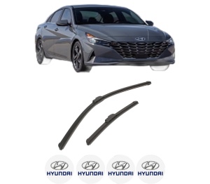 Set stergatoare auto HYUNDAI ELANTRA VII Saloon (CN7) din 2020, pentru parbriz auto, 2 bucati, Bosch Aerotwin Retrofit, din cauciuc siliconat rezistent, 4 Stickere Auto HYUNDAI - Img 2
