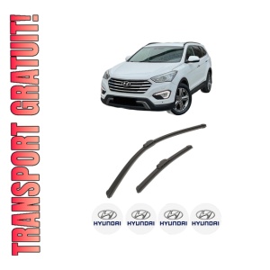 Set stergatoare auto HYUNDAI GRAND SANTA FÉ din 2013-2018, pentru parbriz auto, 2 bucati, Bosch Aerotwin Retrofit, din cauciuc siliconat rezistent, 4 Stickere Auto HYUNDAI