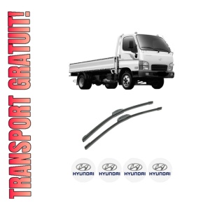 Set stergatoare auto HYUNDAI HD LIGHT din 2006, pentru parbriz auto, 2 bucati, Bosch Aerotwin Retrofit, din cauciuc siliconat rezistent, 4 Stickere Auto HYUNDAI