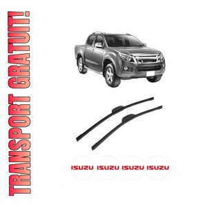 Set stergatoare auto ISUZU D-MAX II (TFR, TFS) din 2012-2018, pentru parbriz auto, 2 bucati, Bosch Aerotwin Retrofit, din cauciuc siliconat rezistent, 4 Stickere Auto ISUZU