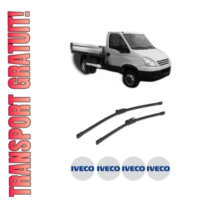 Set stergatoare auto Iveco DAILY IV Platform/Chassis din 2006-2011, pentru parbriz auto, 2 bucati, Bosch Aerotwin, din cauciuc siliconat rezistent, 4 Stickere Auto Iveco