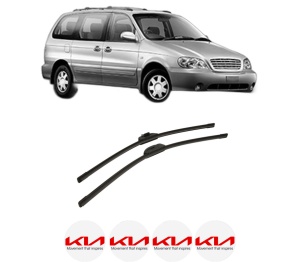 Set stergatoare auto KIA CARNIVAL I (UP) din 1999-2001, pentru parbriz auto, 2 bucati, Bosch Aerotwin Retro Truck, din cauciuc siliconat rezistent, 4 Stickere Auto KIA - Img 2