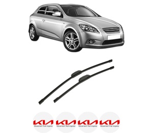 Set stergatoare auto KIA CEE'D Hatchback (ED) din 2006-2012, pentru parbriz auto, 2 bucati, Bosch Aerotwin Retrofit, din cauciuc siliconat rezistent, 4 Stickere Auto KIA - Img 2