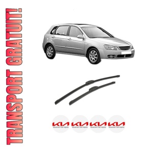 Set stergatoare auto KIA CERATO I Hatchback (LD) din 2004-2008, pentru parbriz auto, 2 bucati, Bosch Aerotwin Retrofit, din cauciuc siliconat rezistent, 4 Stickere Auto KIA