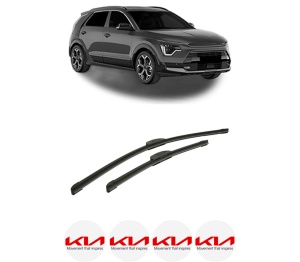 Set stergatoare auto KIA NIRO II (SG2) din 2022, pentru parbriz auto, 2 bucati, Bosch Aerotwin Retrofit, din cauciuc siliconat rezistent, 4 Stickere Auto KIA - Img 2