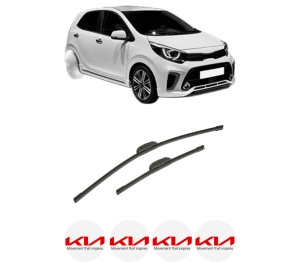 Set stergatoare auto KIA PICANTO III (JA) din 2017-2020, pentru parbriz auto, 2 bucati, Bosch Aerotwin Retrofit, din cauciuc siliconat rezistent, 4 Stickere Auto KIA - Img 2