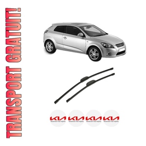 Set stergatoare auto KIA PRO CEE'D (ED) din 2008-2013, pentru parbriz auto, 2 bucati, Bosch Aerotwin Retrofit, din cauciuc siliconat rezistent, 4 Stickere Auto KIA