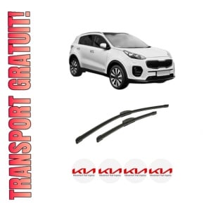 Set stergatoare auto KIA SPORTAGE IV VAN (QL, QLE) din 2018, pentru parbriz auto, 2 bucati, Bosch Aerotwin Retrofit, din cauciuc siliconat rezistent, 4 Stickere Auto KIA