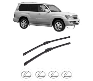Set stergatoare auto LEXUS LX (UZJ100) din 1998-2008, pentru parbriz auto, 2 bucati, Bosch Aerotwin Retrofit, din cauciuc siliconat rezistent, 4 Stickere Auto LEXUS - Img 2