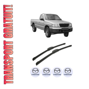 Set stergatoare auto MAZDA B-SERIE Platform/Chassis (UN) din 1999-2005, pentru parbriz auto, 2 bucati, Bosch Aerotwin Retrofit, din cauciuc siliconat rezistent, 4 Stickere Auto MAZDA