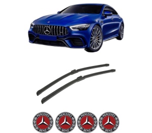 Set stergatoare auto MERCEDES-BENZ AMG GT (X290) din 2018-2022, pentru parbriz auto, 2 bucati, Bosch Aerotwin, din cauciuc siliconat rezistent, 4 Stickere Auto MERCEDES-BENZ - Img 2