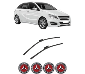 Set stergatoare auto MERCEDES-BENZ B-CLASS Sports Tourer (W246, W242) din 2011-2018, pentru parbriz auto, 2 bucati, Bosch Aerotwin Multi, din cauciuc siliconat rezistent, 4 Stickere Auto MERCEDES-BENZ - Img 2