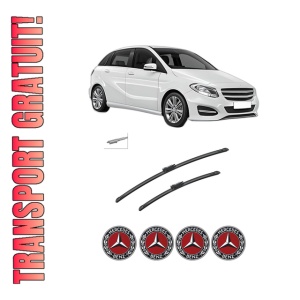 Set stergatoare auto MERCEDES-BENZ B-CLASS Sports Tourer (W246, W242) din 2011-2018, pentru parbriz auto, 2 bucati, Bosch Aerotwin, din cauciuc siliconat rezistent, 4 Stickere Auto MERCEDES-BENZ