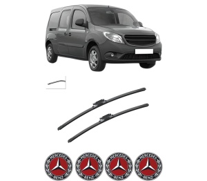 Set stergatoare auto MERCEDES-BENZ CITAN Mixto (Double Cabin) (W415) din 2012-2021, pentru parbriz auto, 2 bucati, Bosch Aerotwin, din cauciuc siliconat rezistent, 4 Stickere Auto MERCEDES-BENZ - Img 2