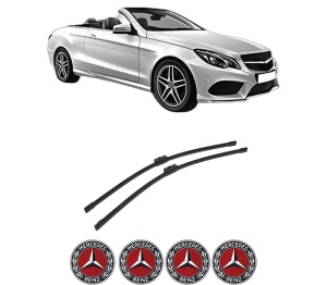 Set stergatoare auto MERCEDES-BENZ E-CLASS Convertible (A207) din 2010-2016, pentru parbriz auto, 2 bucati, Bosch Aerotwin, din cauciuc siliconat rezistent, 4 Stickere Auto MERCEDES-BENZ - Img 2