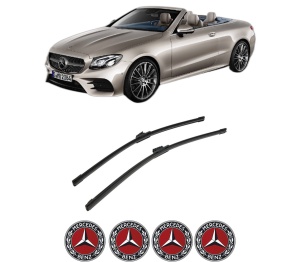 Set stergatoare auto MERCEDES-BENZ E-CLASS Convertible (A238) din 2017-2021, pentru parbriz auto, 2 bucati, Bosch Aerotwin, din cauciuc siliconat rezistent, 4 Stickere Auto MERCEDES-BENZ - Img 2