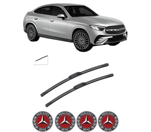Set stergatoare auto MERCEDES-BENZ GLC Coupe (C254) din 2022-2024, pentru parbriz auto, 2 bucati, Bosch Aerotwin, din cauciuc siliconat rezistent, 4 Stickere Auto MERCEDES-BENZ - Img 2