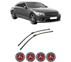 Set stergatoare auto MERCEDES-BENZ S-CLASS Coupe (C216) din 2006-2013, pentru parbriz auto, 2 bucati, Bosch Aerotwin, din cauciuc siliconat rezistent, 4 Stickere Auto MERCEDES-BENZ - Img 2
