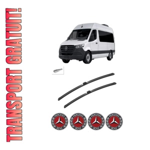 Set stergatoare auto MERCEDES-BENZ SPRINTER 3-t Tourer Bus (B907) din 2018-2021, pentru parbriz auto, 2 bucati, Bosch Aerotwin, din cauciuc siliconat rezistent, 4 Stickere Auto MERCEDES-BENZ