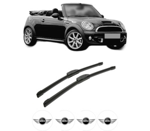 Set stergatoare auto MINI MINI Convertible (R52) din 2004-2008, pentru parbriz auto, 2 bucati, Bosch Aerotwin Retrofit, din cauciuc siliconat rezistent, 4 Stickere Auto MINI - Img 2