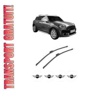 Set stergatoare auto MINI MINI COUNTRYMAN (F60) din 2016-2020, pentru parbriz auto, 2 bucati, Bosch Aerotwin, din cauciuc siliconat rezistent, 4 Stickere Auto MINI