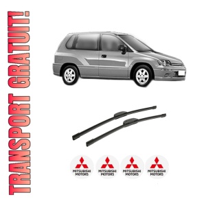 Set stergatoare auto MITSUBISHI SPACE RUNNER (N6_W, N7_W) din 1999-2003, pentru parbriz auto, 2 bucati, Bosch Aerotwin Retrofit, din cauciuc siliconat rezistent, 4 Stickere Auto MITSUBISHI