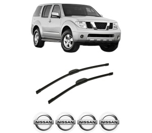 Set stergatoare auto NISSAN PATHFINDER III (R51) din 2005-2010, pentru parbriz auto, 2 bucati, Bosch Aerotwin Retrofit, din cauciuc siliconat rezistent, 4 Stickere Auto NISSAN - Img 2