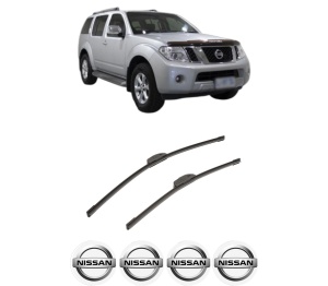 Set stergatoare auto NISSAN PATHFINDER III VAN (R51_) din 2013-2014, pentru parbriz auto, 2 bucati, Bosch Aerotwin Retrofit, din cauciuc siliconat rezistent, 4 Stickere Auto NISSAN - Img 2